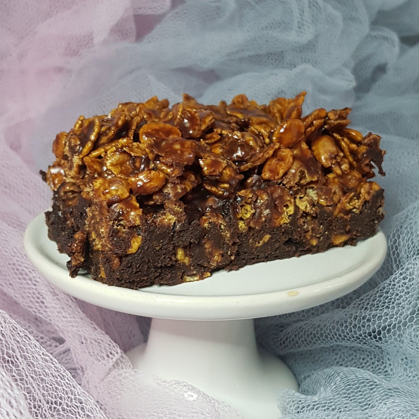 caramel cornflake brownie