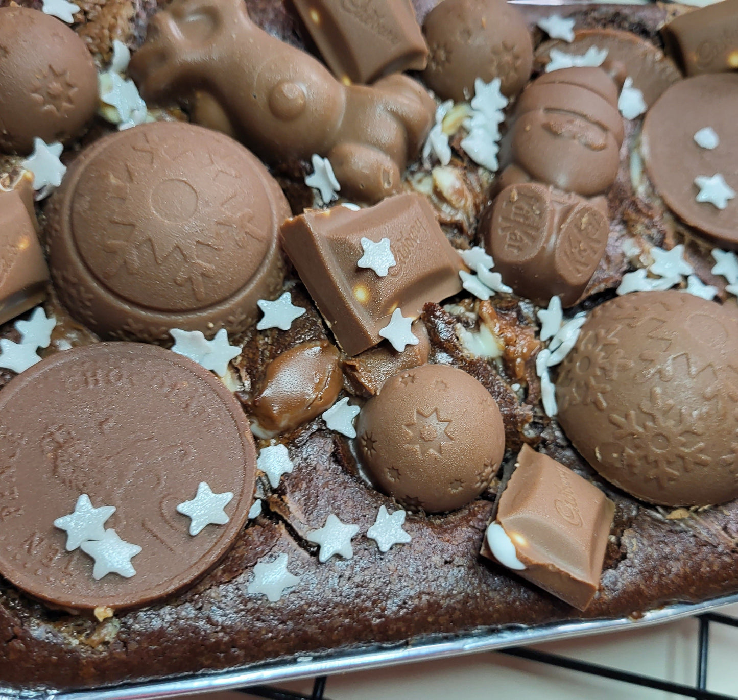 Christmas Brownie Slab