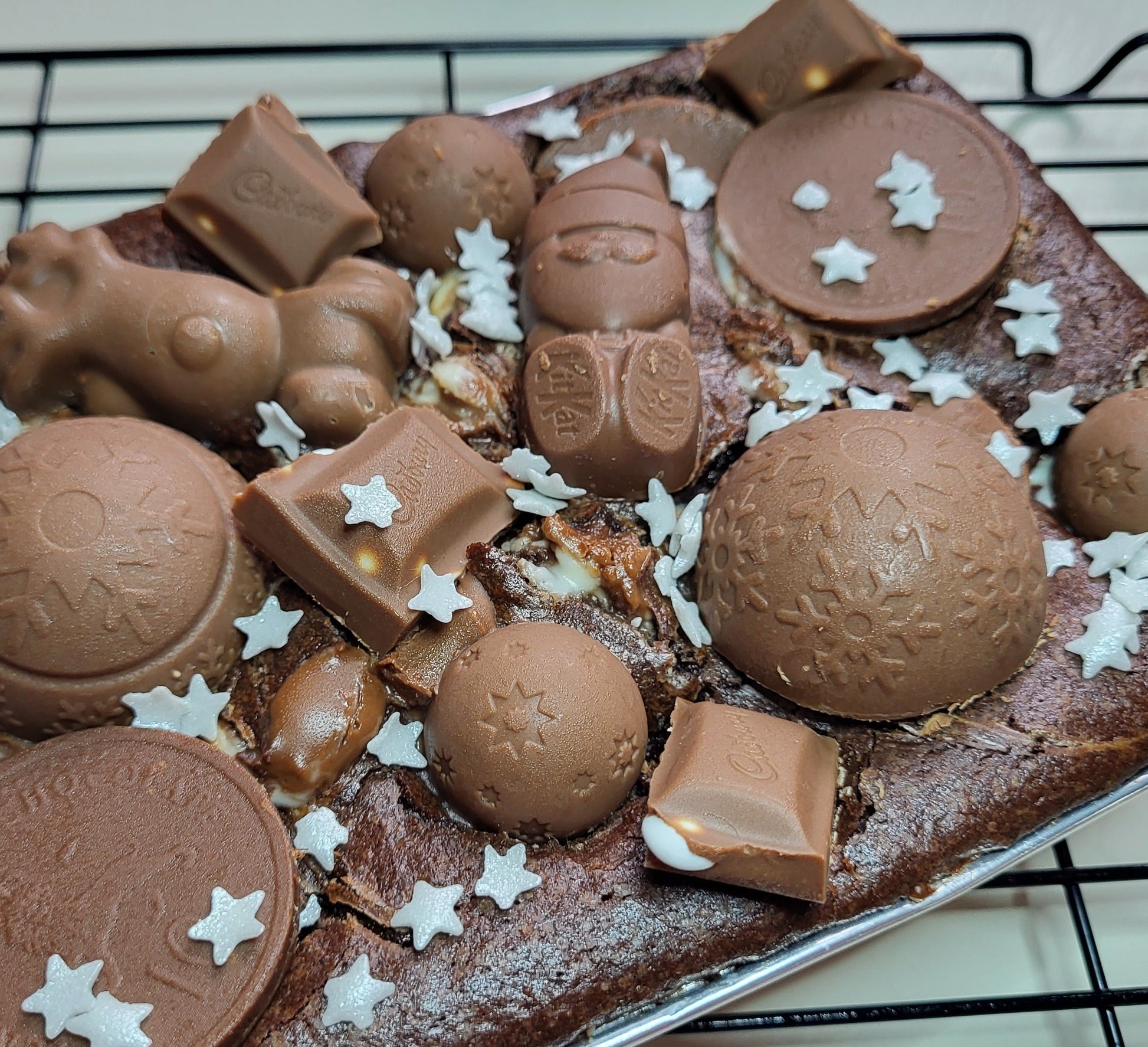 Christmas Brownie Slab