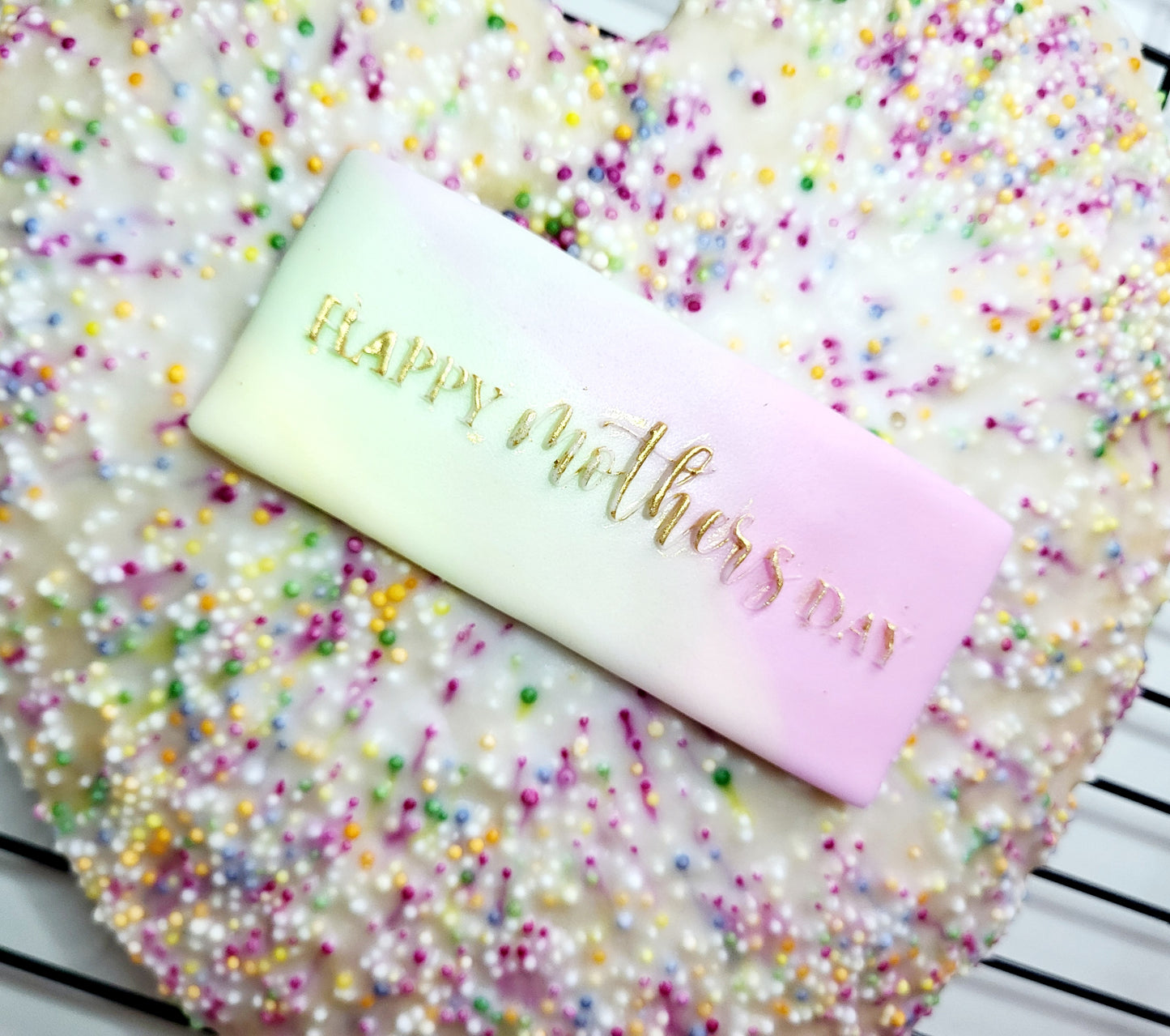 Mother's Day Old School Sprinkle Cake Heart