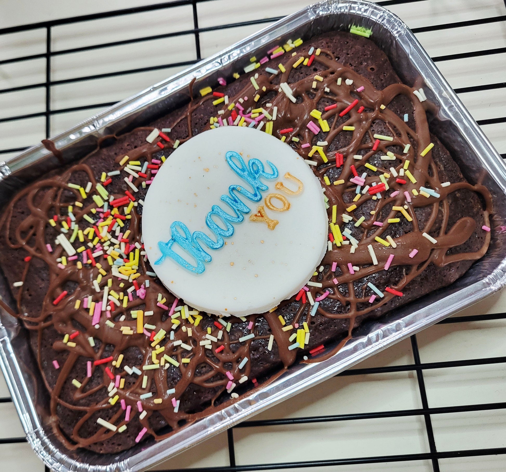 Thank You Brownie Box - Includes handpainted plaque and card