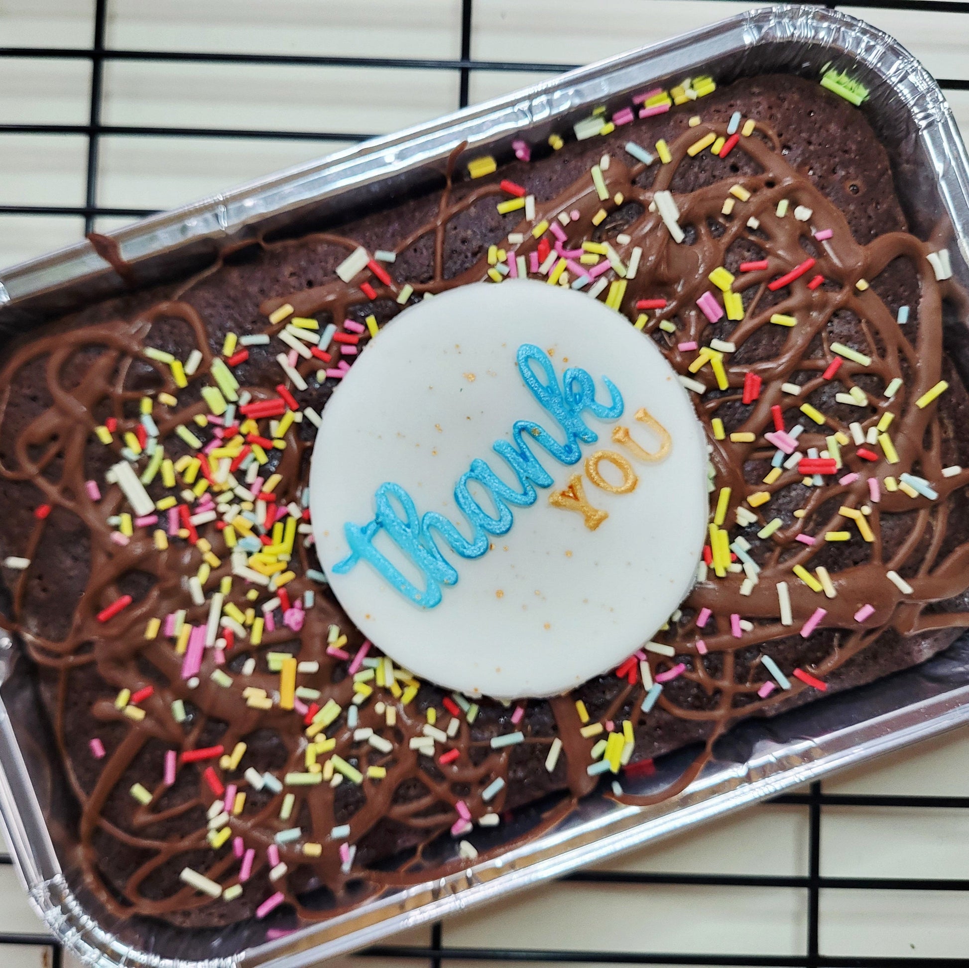 Thank You Brownie Box - Includes handpainted plaque and card