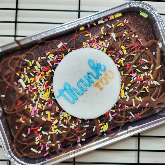 Thank You Brownie Box - Includes handpainted plaque and card