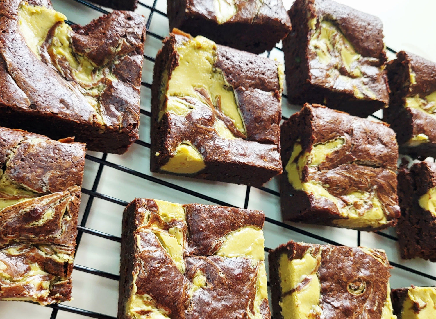Pistachio Fudge Brownie Slab