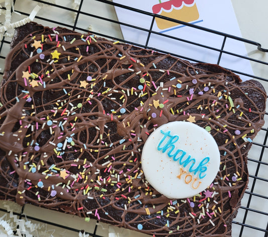 Thank You Brownie Box - Includes handpainted plaque and card