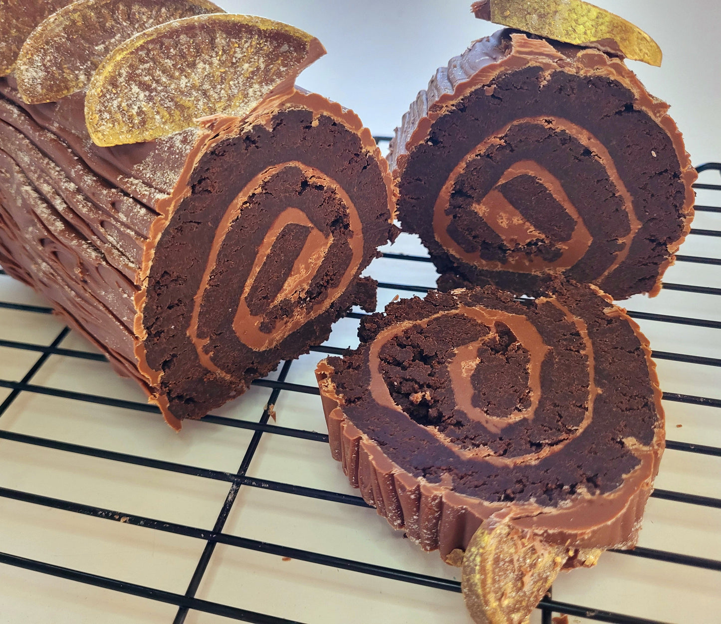 Brownie Yule Log
