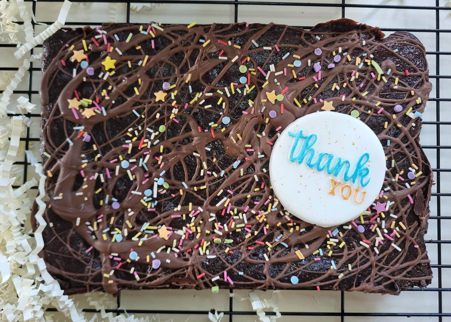 Thank You Brownie Box - Includes handpainted plaque and card