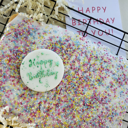 Birthday Old School Cake Box - Includes handwritten plaque and card