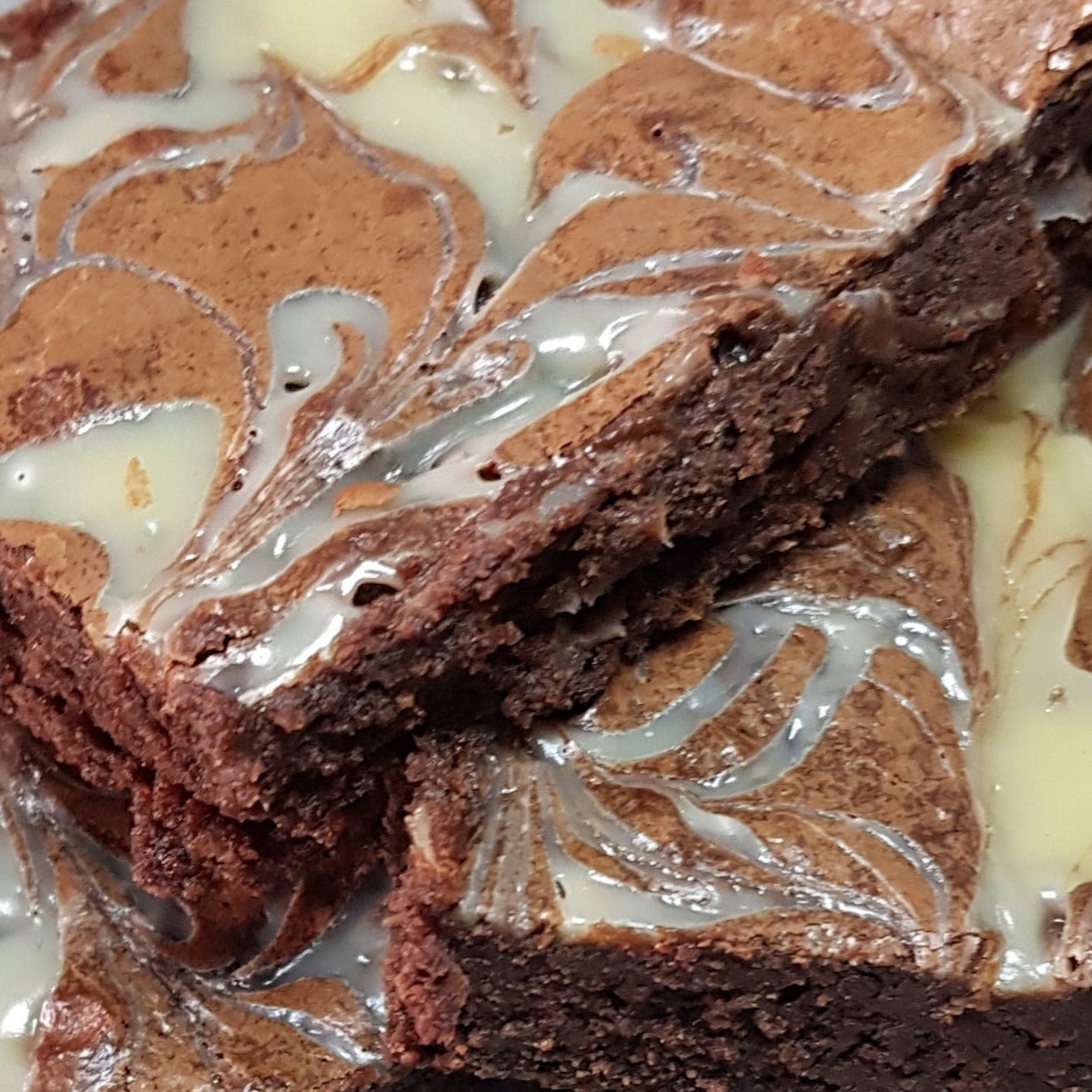 Salted caramel brownie slab