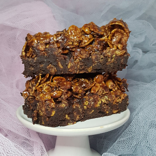 caramel cornflake brownie