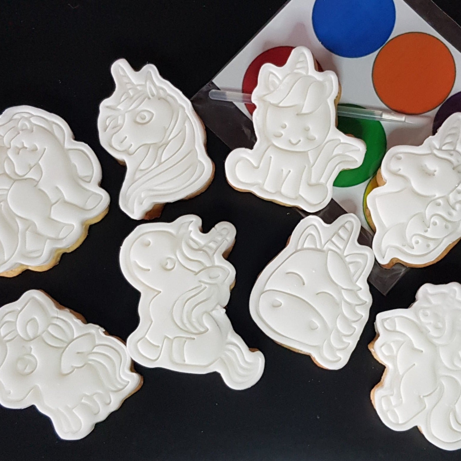 Paint your own cookie sets, unicorns, dinasours or jungle theme