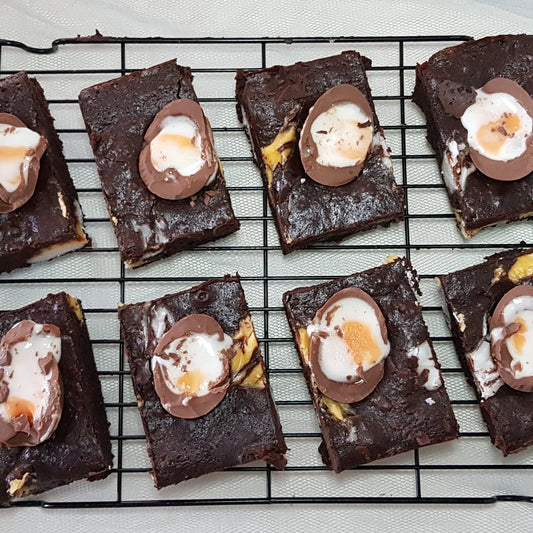 chocolate brownies delivered, creme egg brownie slab