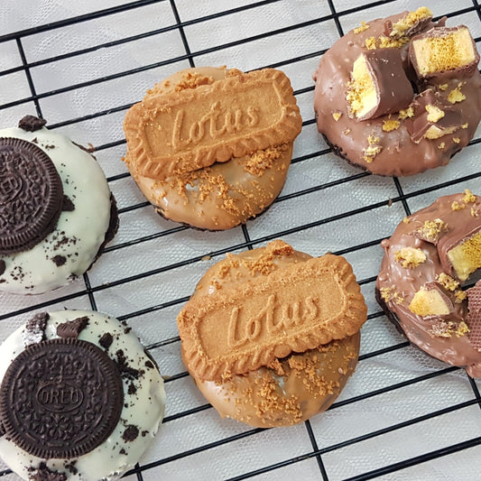 brownie delivery - Bronuts, box of six biscoff, crunchie bar and oreo