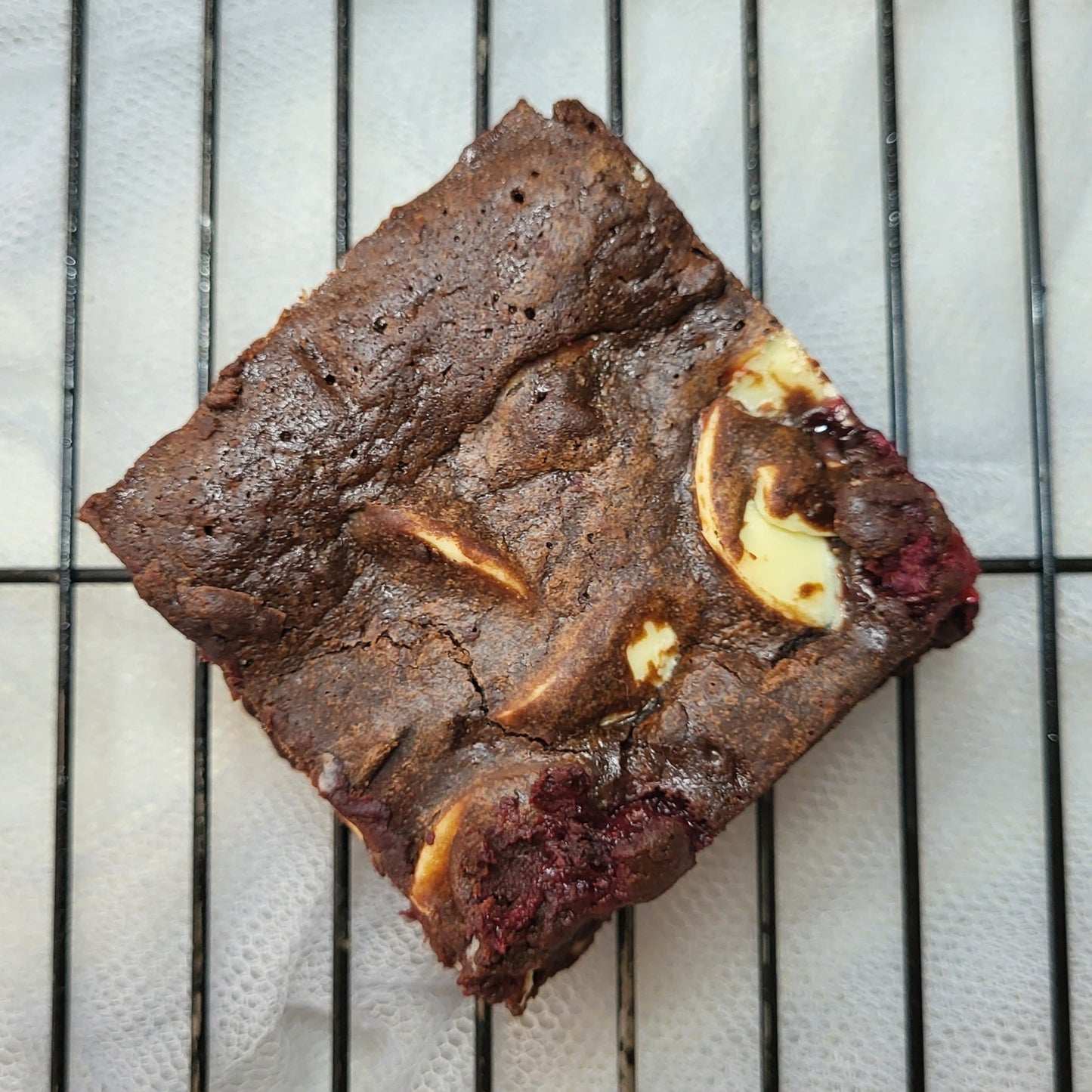 brownies delivered to your door - white chocolate and raspberry brownies