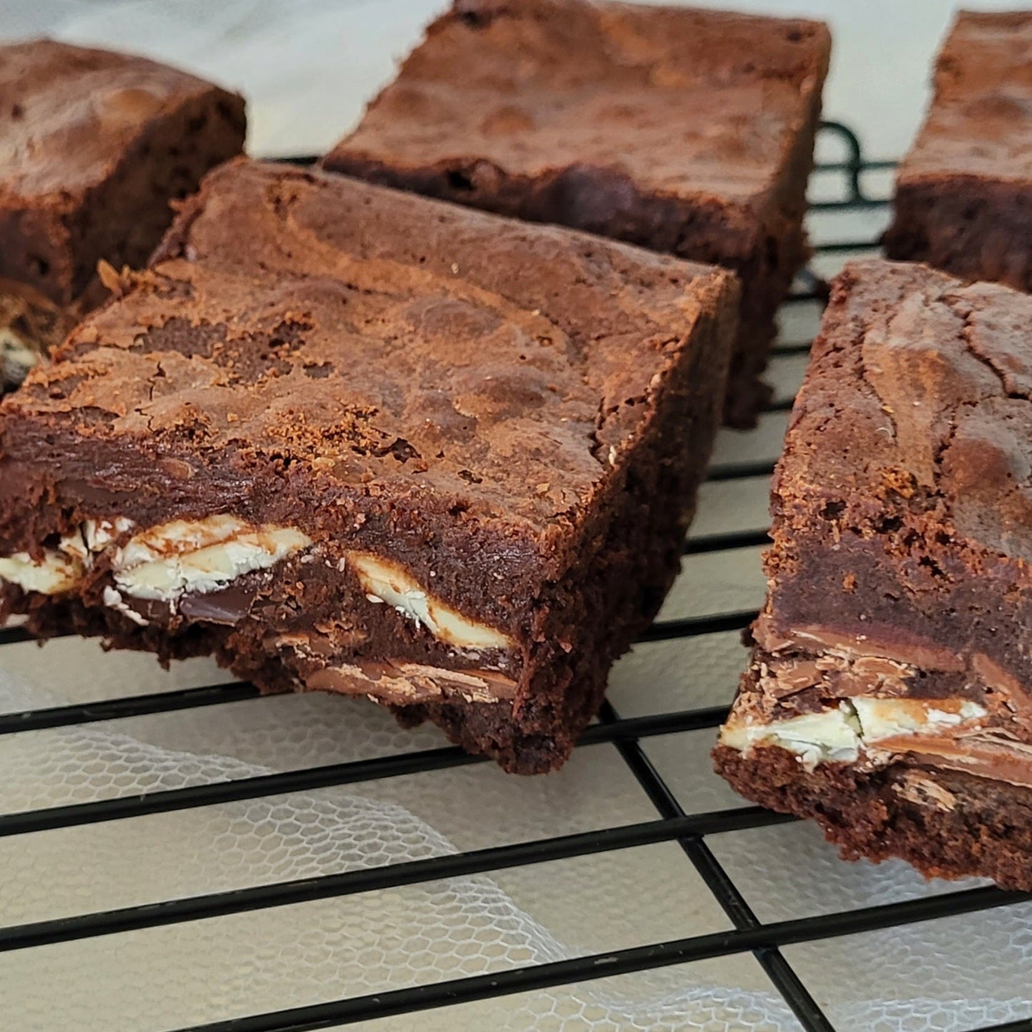 inside a tripple chocolate brownie